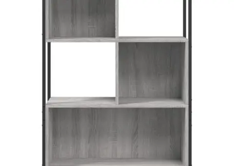 Bibliotecă, gri sonoma, 72x28x109 cm, lemn prelucrat - 5/5