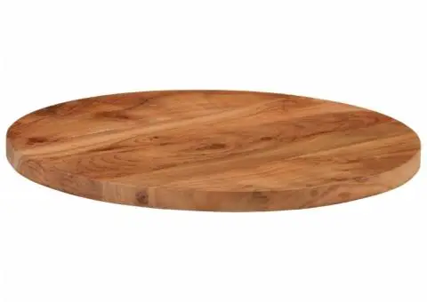 Blat de masă rotund, Ø60x2,5 cm, lemn masiv de acacia - 3/5