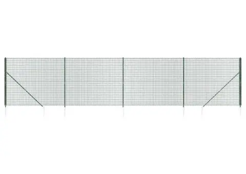 Gard plasă de sârmă cu țăruși de fixare, verde, 2,2x10 m - 2/5