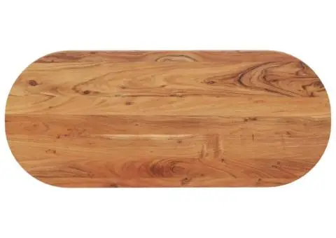 Blat de masă oval, 100x40x2,5 cm, lemn masiv de acacia - 1/5