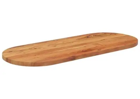 Blat de masă oval, 100x40x2,5 cm, lemn masiv de acacia - 3/5