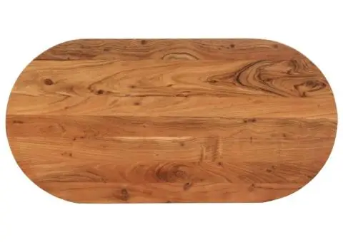 Blat de masă oval, 100x50x2,5 cm, lemn masiv de acacia - 1/5