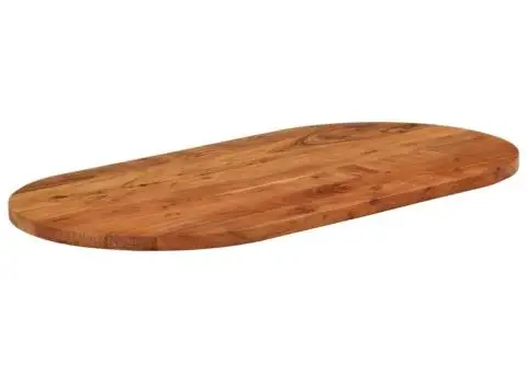 Blat de masă oval, 100x50x2,5 cm, lemn masiv de acacia - 3/5
