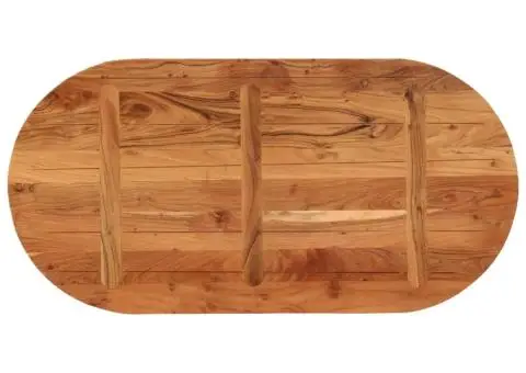 Blat de masă oval, 100x50x2,5 cm, lemn masiv de acacia - 5/5