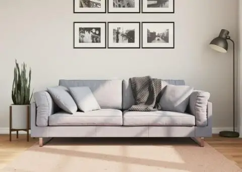 Covor HUARTE, fir scurt, moale și lavabil, roz pudră, 160x160cm - 1/5