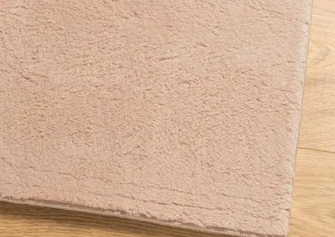 Covor HUARTE, fir scurt, moale și lavabil, roz pudră, 160x160cm - 4/5