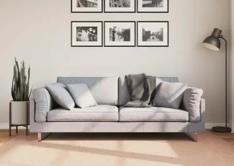 Covor HUARTE, fir scurt, moale și lavabil, roz pudră, 200x200cm - 1/5