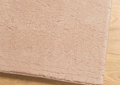 Covor HUARTE, fir scurt, moale și lavabil, roz pudră, 200x200cm - 4/5