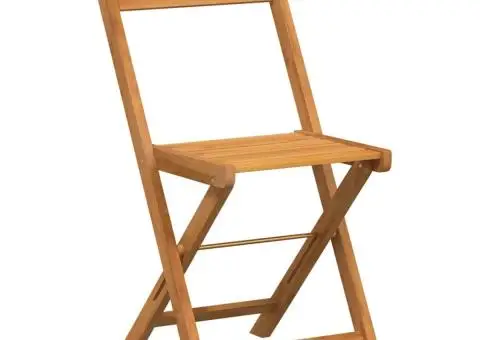 Scaune de bistro pliabile, 8 buc., lemn masiv de acacia - 3/5