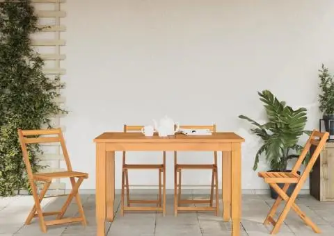 Scaune de bistro pliabile, 4 buc., lemn masiv de acacia - 3/5