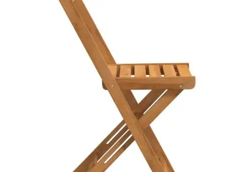 Scaune de bistro pliabile, 4 buc., lemn masiv de acacia - 5/5