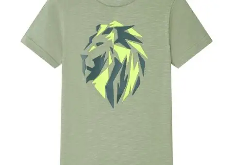 Tricou pentru copii, kaki deschis, 140 - 1/5