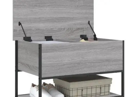 Bancă de depozitare, gri sonoma, 70x42,5x47 cm, lemn prelucrat - 5/5