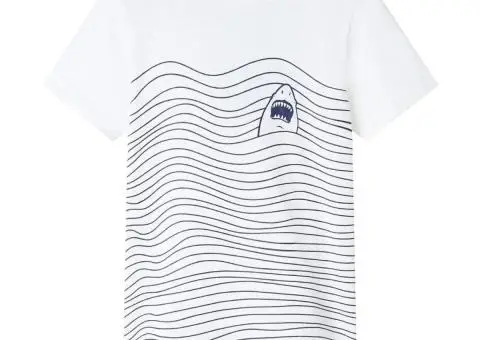 Tricou pentru copii, ecru, 104 - 1/5