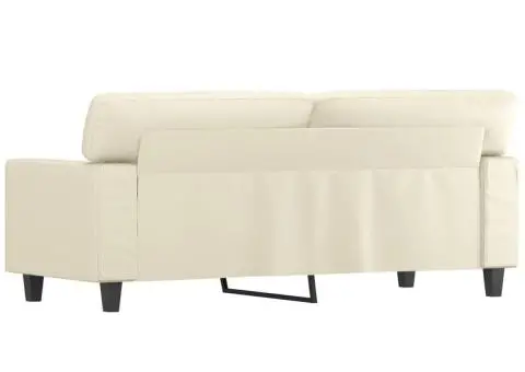 Canapea cu 2 locuri, crem, 140 cm, piele ecologică - 5/5