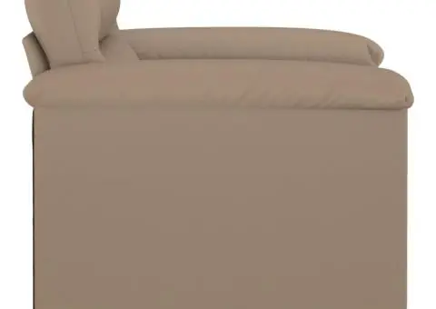 Canapea de o persoană, cappuccino, 60 cm, piele ecologică - 4/5