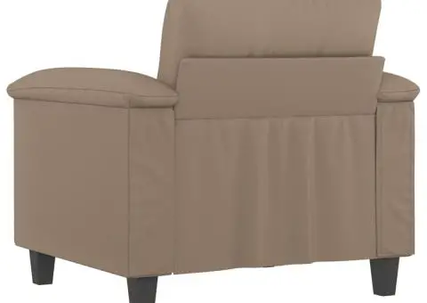 Canapea de o persoană, cappuccino, 60 cm, piele ecologică - 5/5