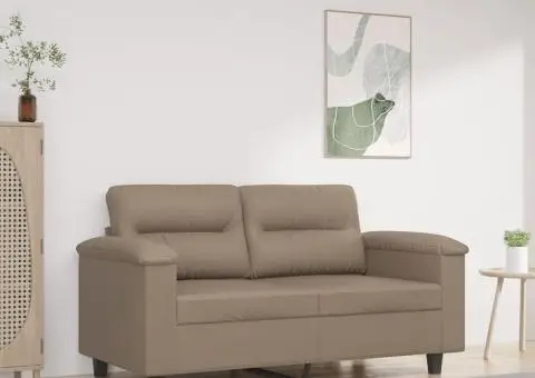 Canapea cu 2 locuri, cappuccino, 120 cm, piele ecologică - 1/5