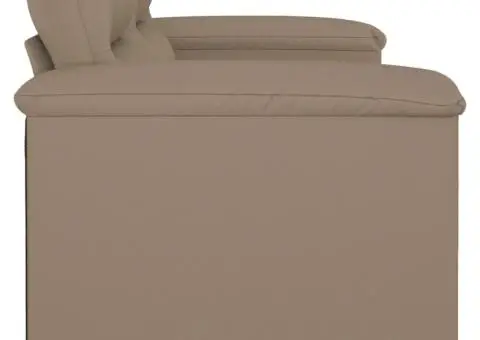 Canapea cu 2 locuri, cappuccino, 120 cm, piele ecologică - 4/5