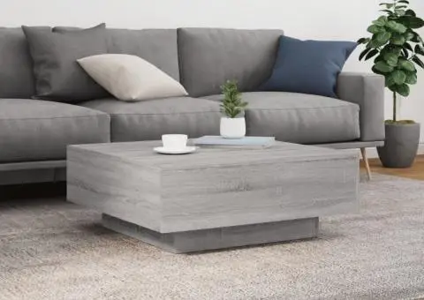 Măsuță de cafea, gri sonoma, 80x80x31 cm , lemn prelucrat - 3/5