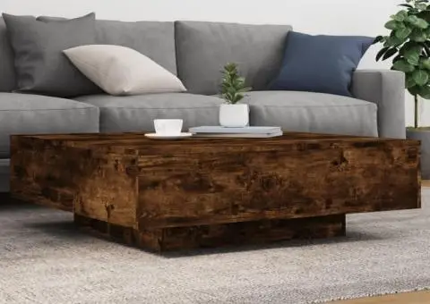 Măsuță de cafea, stejar fumuriu, 100x100x31 cm, lemn prelucrat - 1/5