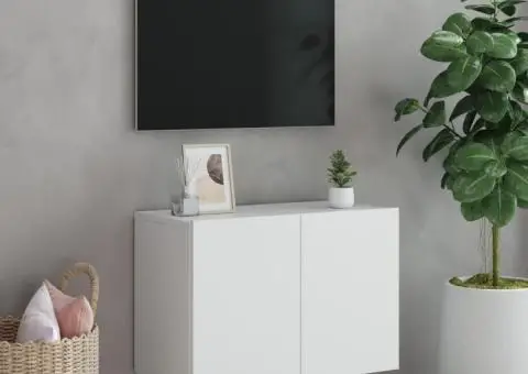 Comodă TV de perete, alb, 60x30x41 cm - 3/5