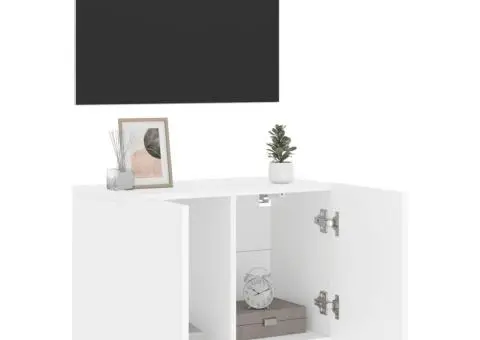 Comodă TV de perete, alb, 60x30x41 cm - 4/5