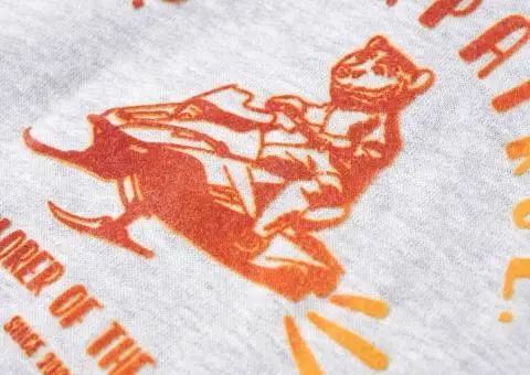 Hanorac pentru copii cu glugă, gri melanj și portocaliu, 140 - 4/5