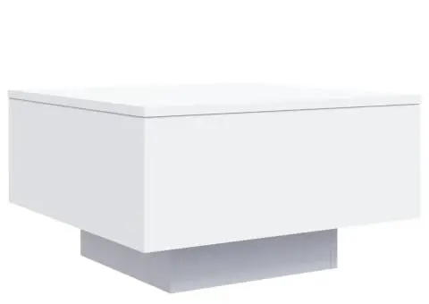 Măsuță de cafea, alb, 55x55x31 cm, lemn compozit - 2/5