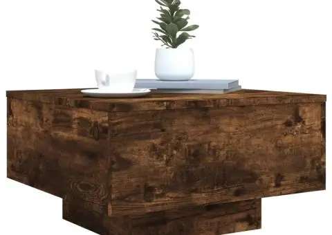 Măsuță de cafea, stejar fumuriu, 55x55x31 cm, lemn prelucrat - 4/5