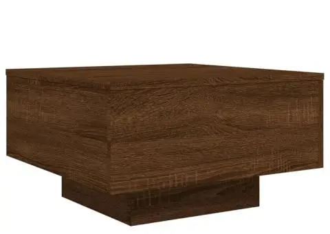 Măsuță de cafea, stejar maro, 55x55x31 cm, lemn prelucrat - 2/5