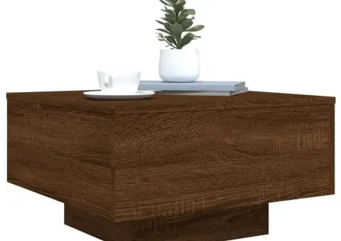 Măsuță de cafea, stejar maro, 55x55x31 cm, lemn prelucrat - 4/5