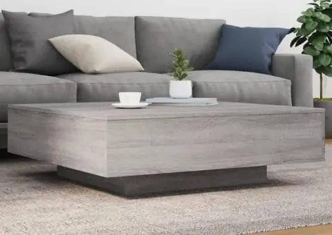 Măsuță de cafea, gri sonoma, 100x100x31 cm, lemn prelucrat - 1/5