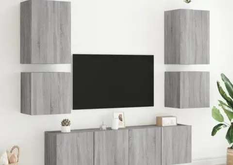 Comodă TV de perete, gri sonoma 40,5x30x40 cm lemn prelucrat - 4/5