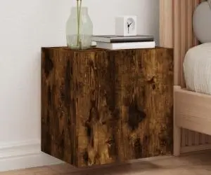 vidaXL Comodă TV de perete stejar fumuriu 40,5x30x40 cm lemn prelucrat