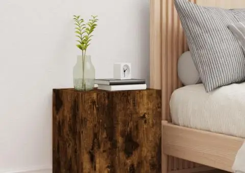 Comodă TV de perete stejar fumuriu 40,5x30x40 cm lemn prelucrat - 3/5