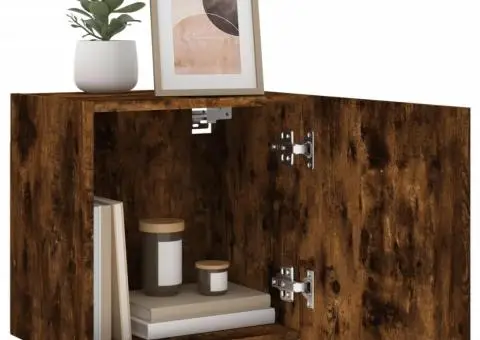 Comodă TV de perete stejar fumuriu 40,5x30x40 cm lemn prelucrat - 5/5