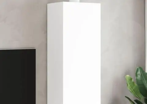 Comodă TV de perete, alb, 40,5x30x102 cm, lemn prelucrat - 1/5