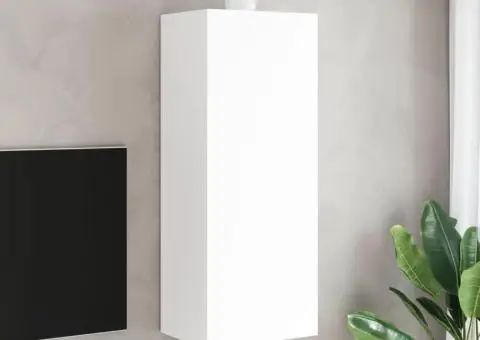 Comodă TV de perete, alb, 40,5x30x102 cm, lemn prelucrat - 3/5