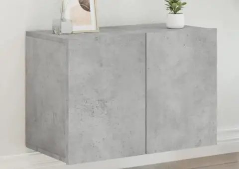 Comodă TV de perete, gri beton, 60x30x41 cm - 1/5