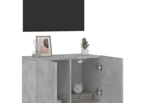 Comodă TV de perete, gri beton, 60x30x41 cm - 4/5