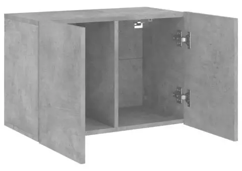 Comodă TV de perete, gri beton, 60x30x41 cm - 5/5