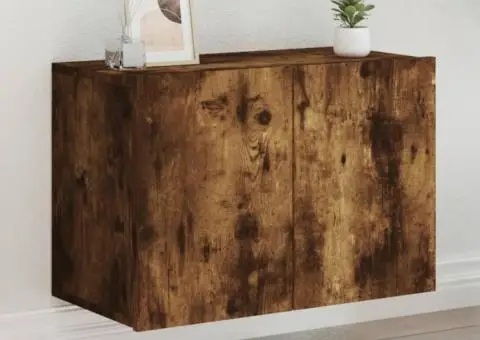 Comodă TV de perete, stejar fumuriu, 60x30x41 cm - 1/5