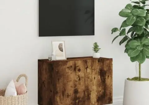 Comodă TV de perete, stejar fumuriu, 60x30x41 cm - 3/5