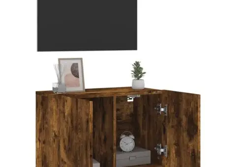 Comodă TV de perete, stejar fumuriu, 60x30x41 cm - 4/5