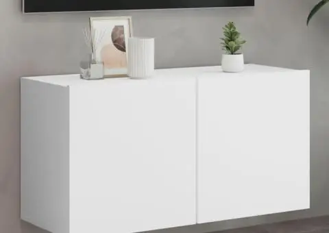 Comodă TV de perete, alb, 80x30x41 cm - 1/5