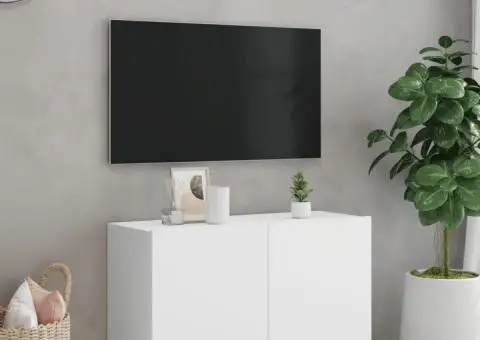 Comodă TV de perete, alb, 80x30x41 cm - 3/5