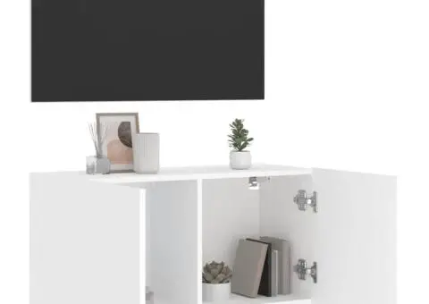 Comodă TV de perete, alb, 80x30x41 cm - 4/5