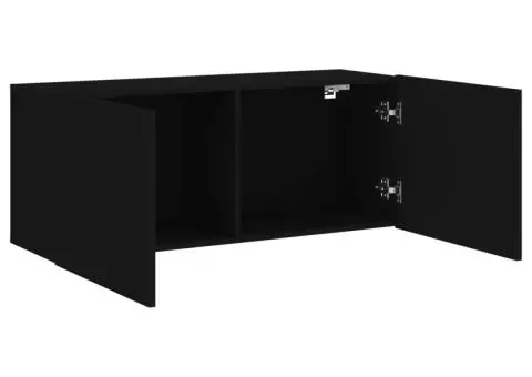 Comodă TV de perete, negru, 100x30x41 cm - 5/5