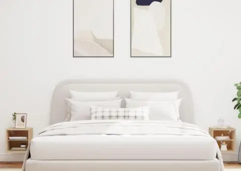 Comode TV de perete cu lumini LED 2 buc. stejar 30x28,5x30 cm - 4/5